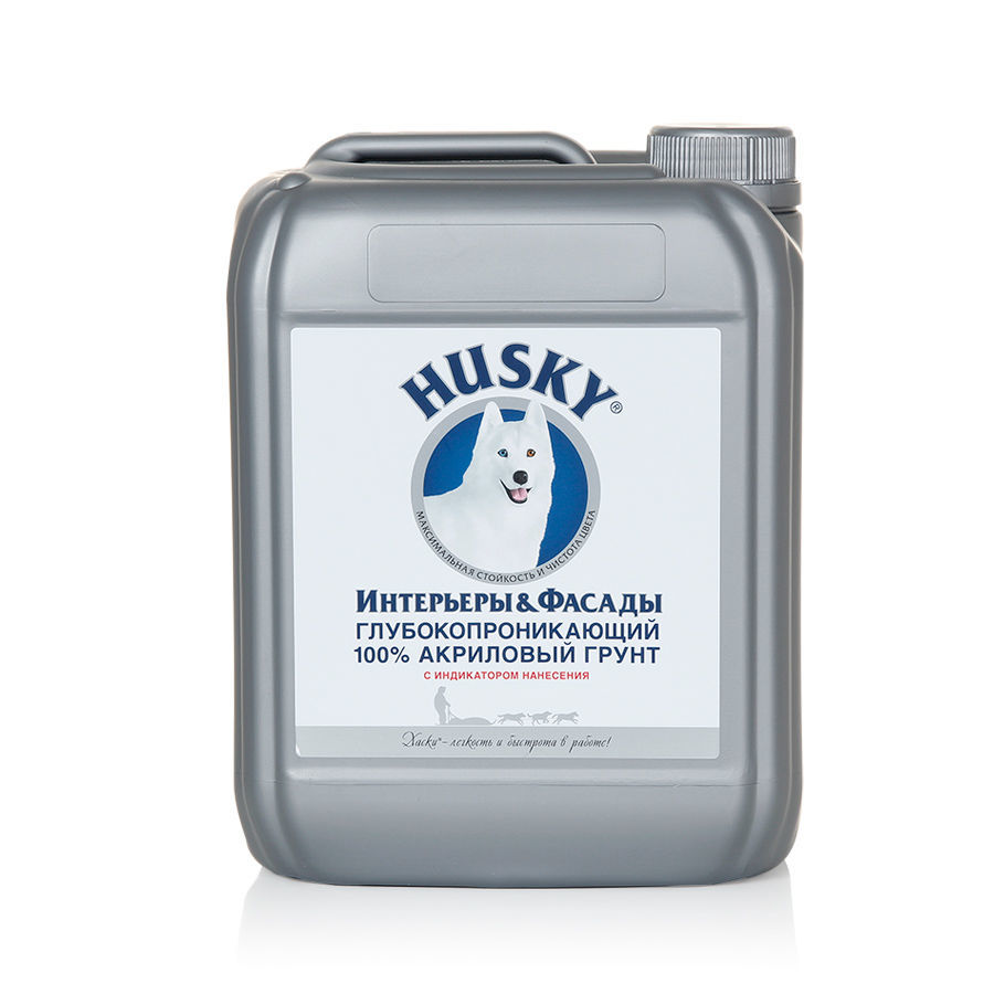 Акриловый грунт с индикатором нанесения HUSKY Интерьеры & Фасады (с индикатором нанесения)