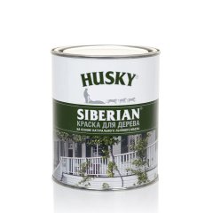 Фасадная Краска для дерева на льняном масле HUSKY Siberian для наружных и внутренних работ