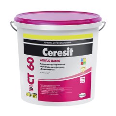 Штукатурка декоративная Ceresit / Церезит CT 60 акриловая камешковая, 1,5 мм, 25 кг