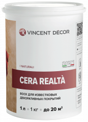 Воск для известковых декоративных покрытий Vincent Decor Cera Realta / Винсент Декор Чера Реальта на основе пчелиного воска