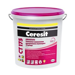 Декоративная штукатурка Ceresit / Церезит CT 175 силикатно-силиконовая короед, 2 мм, 25 кг
