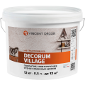 Декоративное структурное покрытие Vincent Decor Decorum Village / Винсент Декор Декорум Вилляж имитирующее стены саманных домов 12 кг