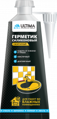Герметик силиконовый санитарный, белый, ULTIMA, 80 мл
