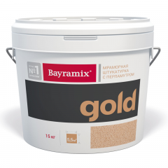 Штукатурка мраморная Bayramix Gold Mineral / Байрамикс Голд Минерал фракция 1,0-1,5 мм цвет GR 148, 15 кг
