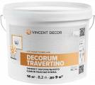 Декоративное структурное покрытие Vincent Decor Travertino Romano / Винсент Декор Травертино Романо 14 кг