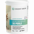 Краска лессирующая декоративная Vincent Decor Cire Deco base Metallisee 3D Perle / Винсент Декор Сир Деко База Металлиз 3Д Перль сожержащая воск