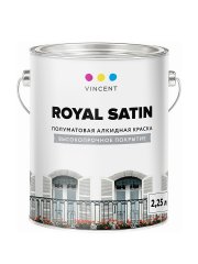 Краска Vincent Royal Satin A2 / база А и база С, Винсент Роял Сатин алкидная полуматовая для внутренних и наружных работ