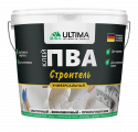 Клей ПВА ULTIMA Строитель, ведро 0,9 кг