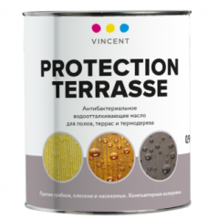 Антибактериальное водоотталкивающее масло для полов, террас и термодерева Vincent Protection Terrasse