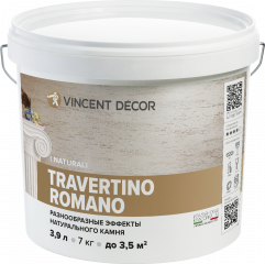 Декоративное структурное покрытие Vincent Decor Travertino Romano / Винсент Декор Травертино Романо 7 кг